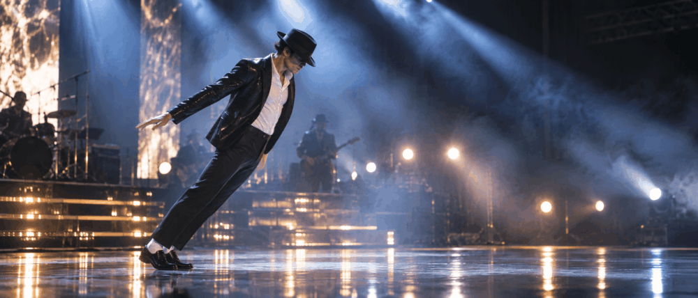AIによって作成されたMichael Jacksonをまねたゼログラビティの写真